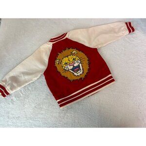 OshKosh B'Gosh Lion Red & White Letterman Varsity Style Zip Jacket 12M